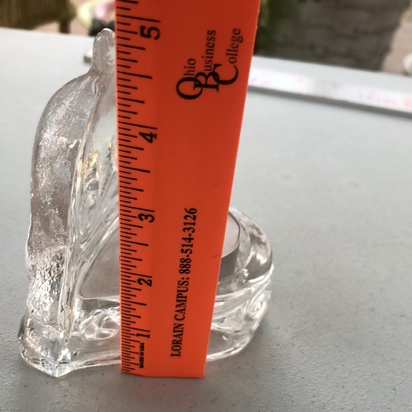 Clear Glass Dolphin Ocean Waves Tea Light Candle Figurine Statue - Picture 14 of 15